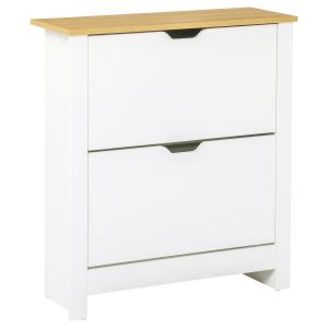 Mueble zapatero melamina de madera color blanco 72x26x80 cm Homcom