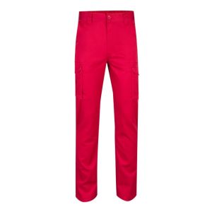 Pantalon de trabajo stretch velilla color rojo 40