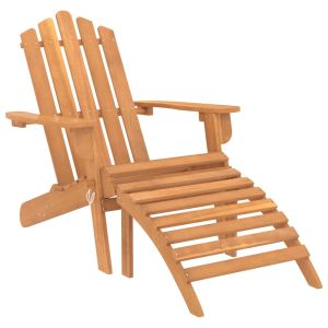 vidaXL silla de jardín adirondack con reposapiés madera acacia maciza