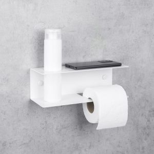 Daske portarrollos papel higiénico adhesivo blanco izquierdo line