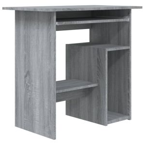 vidaXL escritorio de madera contrachapada gris sonoma 80x45x74 cm