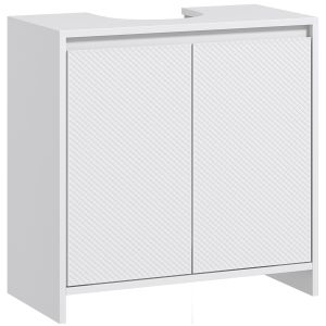 Mueble bajo lavabo mdf color blanco 60x30x60 cm Homcom, hogar - baño