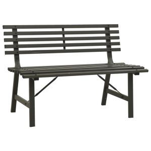 vidaXL banco de jardín 110 cm acero negro