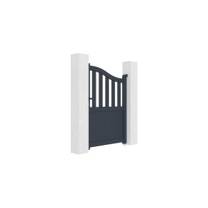 Pack puerta 1m meije a.140cm gris + 2 postes eifel a.166cm gris