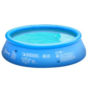 Piscina hinchable redonda PVC color azul 274x274x76 cm outsunny