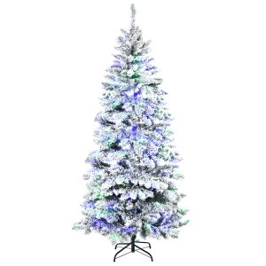 Árbol de navidad metal, plástico color verde 112x112x210 cm Homcom