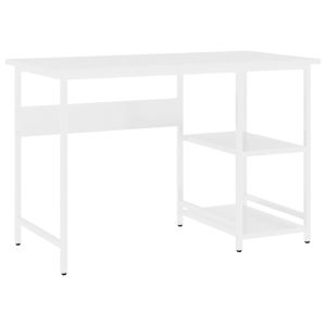 vidaXL escritorio para ordenador de mdf y metal blanco 105x55x72 cm