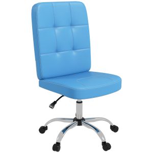 Silla de oficina plástico, espuma, acero, tablero multicapa color azul