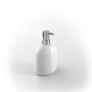 Dispensador de jabón de sobremesa - idralite - mod. Bird - porcelana - blan