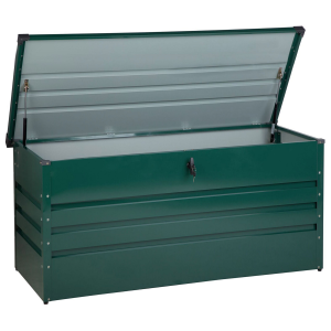 Caja de almacenamiento 132 x 62 cm verde oscuro cebrosa