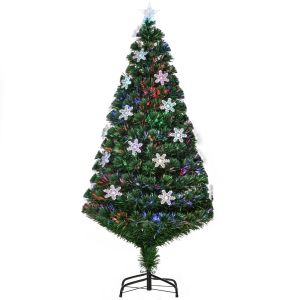 Árbol de navidad PVC y metal color verde ø60x150 cm Homcom