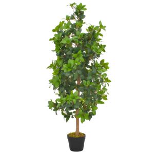 vidaXL planta artificial árbol de laurel con macetero 120 cm verde