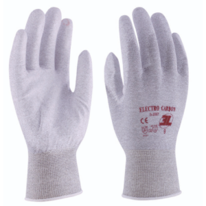 Guantes nylon-carbono con pu electro carbon (talla 7/s)