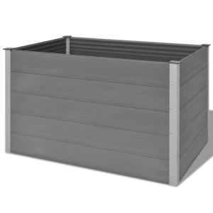 vidaXL arriate de wpc gris 150x100x91 cm