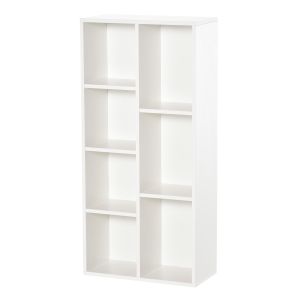 Estantería para libros melamina de madera color blanco 50x24x106 cm homcom