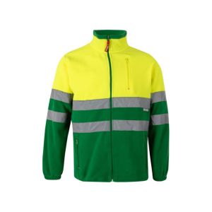 Chaqueta polar bicolor av 3xl verde/amarillo flúor