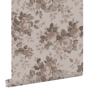 Estahome papel pintado flores vintage rosa viejo - 50 x 900 cm - 139404