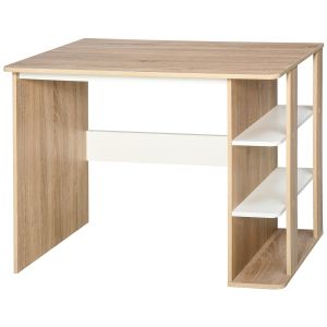 Mesa de escritorio tablero de partículas bicolor 100x55x74 cm homcom