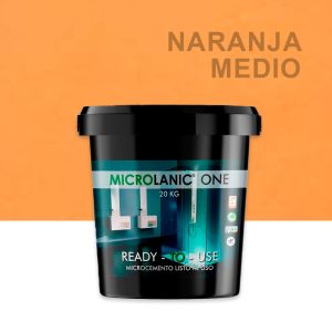 One fino 20kg 40m2 microcemento naranja medio