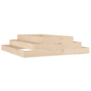 vidaXL jardinera de madera maciza de pino 110x110x27 cm