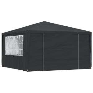 vidaXL carpa profesional para fiestas con paredes gris 90 g/m² 4x4 m