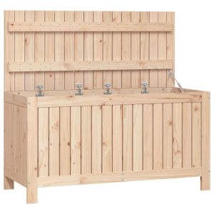 vidaXL caja de almacenaje jardín madera maciza de pino 115x49x60 cm