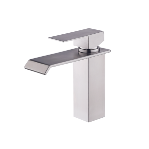 Grifo lavabo monomando modo cascada acero inox. | havasu silver | lardecor