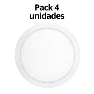 Luz empotrable - 18w - 3000k - ø220mm - corte ø200mm - pack 4 uni - azabak