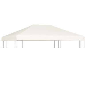 vidaXL toldo de cenador 310 g/m² 4x3 m blanco crema