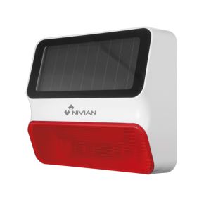 Sirena inalámbrica con alimentación solar compatible con alarma nivian