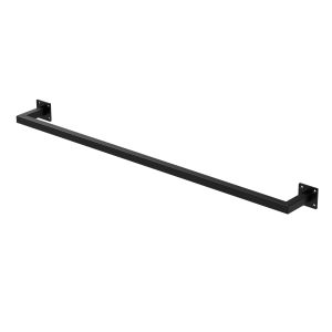 Perchero rectangular para la pared, d12cm x b110cm, negro