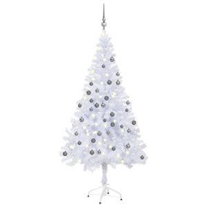 vidaXL árbol de navidad artificial con luces y bolas 620 ramas 180 cm