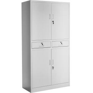 Armario archivador cosmo con 2 cajones, 40 x 80 x 180 cm, gris