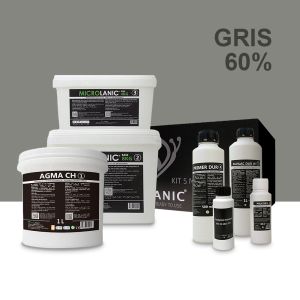 Kit microcemento sar 5m² paredes/suelos gris 60%