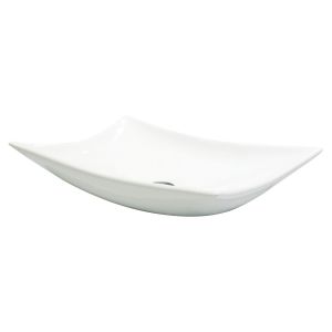 Ondee - lavabo rectángulo para colocar tara - blanco - 56,5x38cm - cerámica