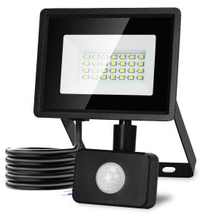 Aigostar foco led con sensor movimiento 20w,1650lm ip65 6500k