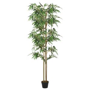 vidaXL árbol de bambú artificial con 1520 hojas verde 200 cm