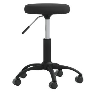 vidaXL silla de oficina giratoria de terciopelo negro