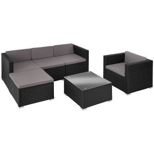 Conjunto de ratán lignano con sillón