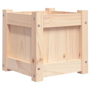 vidaXL jardinera madera maciza de pino 31x31x31 cm