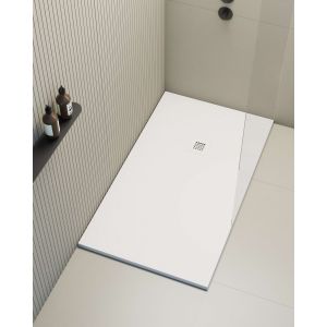 Plato de ducha poalgi - 75x190 cm - blanco - extraplano, antideslizante