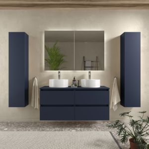 Mueble baño bequia 120cm + encimera + lavabo | azul