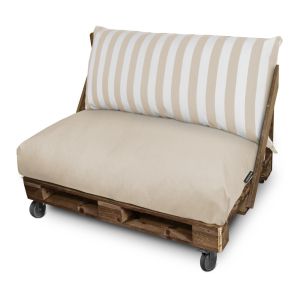 Cojín para palets toldotex crudo funda asiento y/o respaldo 120x60x20 (raya