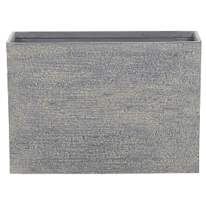 Maceta rectangular gris 29x70x50 cm edessa