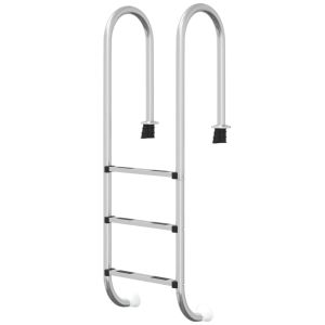 vidaXL escalera para piscina acero inoxidable 304 54x38x158 cm