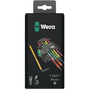 Juego de llaves acodadas, blacklaser 967/9 torx bo multicolour 1 wera