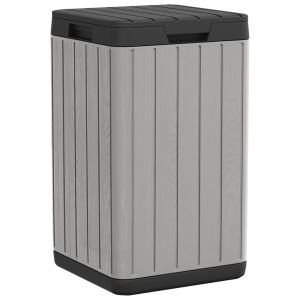 vidaXL cubo de basura de exterior pp gris 38x38x65 cm Brico Depot