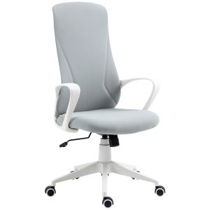 Silla de oficina poliéster, espuma, nylon, pu, acero color gris