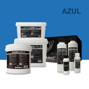 Kit microcemento sar 5m² paredes/suelos azul