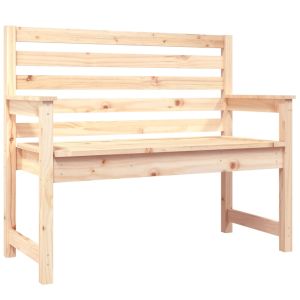 vidaXL banco de jardín madera maciza de pino 109x48x91,5 cm